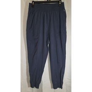 Calia Jogger Athletic Pants Womens Medium Elastic Waist Tapered Blue
